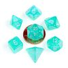 MDG - Acrylic Dice: Stardust Turquoise Polyhedral Set