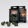 Q Workshop - Runic Black & glow-in-the-dark Dice Set