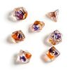 Sirius Dice Set - Purple, Orange Clear