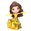 Beauty and the Beast (1991) - Belle with Gold Dress 4" Diecast MetalFig