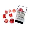 Dice - Nebula red/silver Luminary dice set