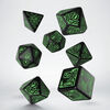 Q Workshop - Call of Cthulhu 7th Edition Black & green Dice Set