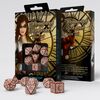 Q Workshop - Steampunk Clockwork Caramel & White Dice Set