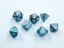 Dice – Gemini Mini-hedral Steel-Teal/white 7-Die Set