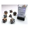 Dice - Gemini Copper-Steel with white Classic Polyhedral Signature Series Dice