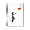 Banksy Balloon Girl - Spiral A5 Notebook
