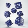 Q Workshop - Classic RPG Cobalt & white Dice Set