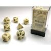 Dice - Ivory with black Opaque Polyhedral 7-Die Set